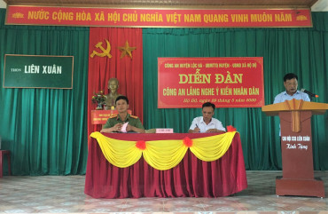 Công an huyện Lộc Hà tổ chức diễn đàn “Công an lắng nghe ý kiên nhân dân”